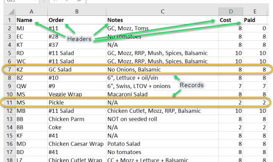 Columns_Records_Example